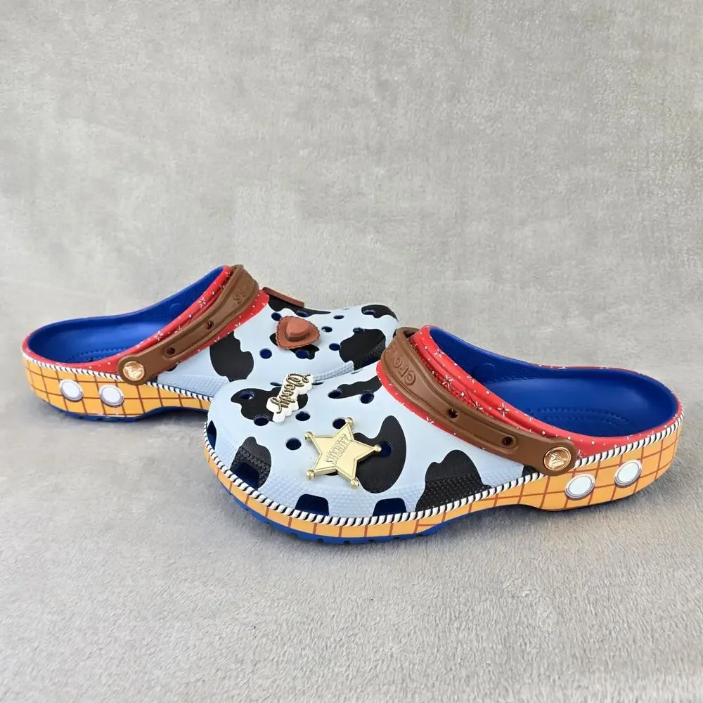 Crocs Toy Story Woody Shoe Mens Size 11 Clogs Disney Pixar Cow Print Womens 12.5